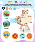 STEM Science Kits For Kids Ages 8 To 13, Five-Pack 3D Wooden Puzzle Builds, DIY Educational Building Toys For Boys And Girls, Fun Engaging Projects And Hands-On Learning, Brain-Boosting, Perfect Birthday Gift Idea, mini projector