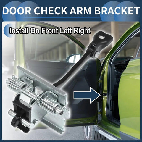Peugeot 5008 Front Door Hinges Left And Right With Check Strap Soft Close Limiter Beefed-Up Wear Resistant Metal Dampened