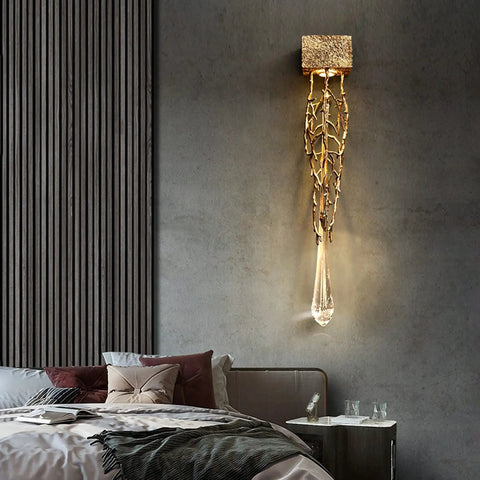 Top Shelf Crystal Wall Sconce Dropping That Killer Vintage Vibe You Want, Crafted To Serve Up A Flawlessly Diffused Glare Free Glow Throughout Bedrooms Hallways And Foyers Every Single Time, wall-mounted with crystal drop.