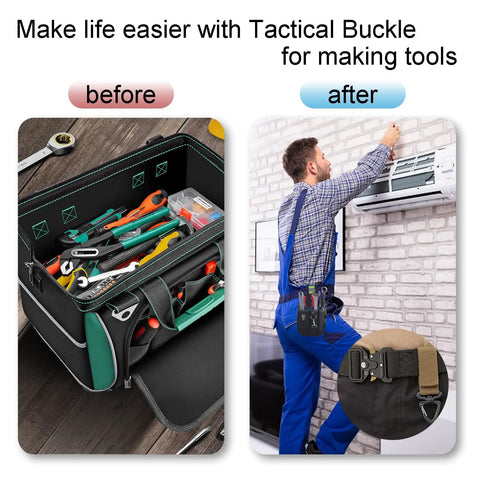 Two Pack One And A Half Inch Heavy Duty Metal Tactical Belt Buckles used on toolbox and technician belt