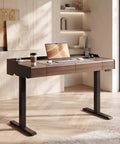 ModernMate Electric Standing Desk With Storage Drawers, Height Adjustable Sit Stand Table features a sleek design and compact size.