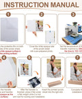 Instruction manual for 5 By 7 Inch Sublimation Ready Heart Shape LED Acrylic Photo Frames Set With Four Acrylic Panels And Two Wood Stands