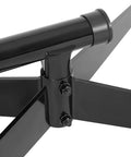 Close-up of Heavy Duty Hammock Chair Stand For Indoor And Outdoor Use, C Type Frame, 330 Lb Capacity, Solid Steel Black Stand Only