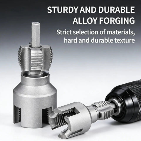 Two Pack DIY Pipe Threading Tool Kit For One Half Inch And Three Quarter Inch Pipes With Internal And External Threading Dies PVC