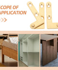 Brass Pivot Door Hidden Hinges Set For Wood Doors And Windows With Concealed Design And Sleek Golden Finish shown with applications