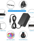 12V 2A Power Supply Adapter 120V AC To DC 12V 5.5x2.1mm Barrel Plug 24W Transformer For LED Strip Lights Surveillance Cameras Monitors