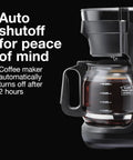 FrontFill Drip Coffee Maker Digital Programmable 12 Cup Glass Carafe Black And Silver with auto shutoff feature