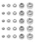 Pack Of Knurled Self Clinching Nuts M3 M4 M5 M6 M8 Crafted From Solid 304 Stainless Steel showing various sizes and designs.