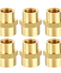 6 brass pipe fittings from 12 Pack Brass Pipe Fittings 3/8 In Female NPT To 1/4 In Female NPT Brass Couplings Hex Head Adapters