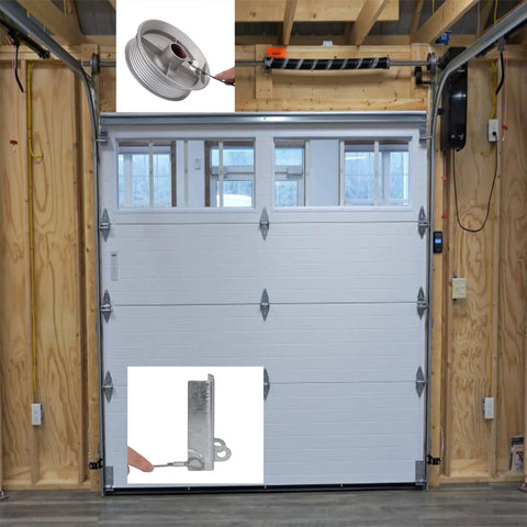 8.6 Ft 304 Stainless Steel Safety Garage Door Cable Set For 7 Ft Torsion Spring Doors Heavy Duty Opener Extension Two Pack