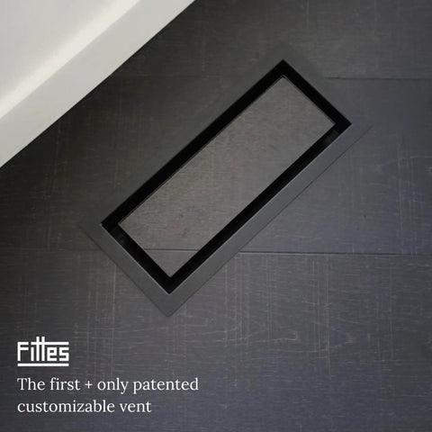 Framed Floor Vent Luxe Upgrade With Matte Black Steel Frame Sleek Minimalist Look HVAC Air Return Register Cover on floor