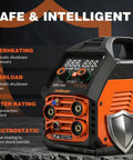 Versatile 5 In 1 Welder For Home Shop 110V 220V Dual Voltage MIG MMA Lift TIG Flux Core LED display front view