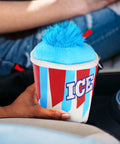 Ice Slushie Cup Golf Driver Cover 460cc Head Cover For Golf Clubs, Funny Milk Shake Ice Cream Theme, Blue And Red Color in hand