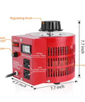 Beefy 20 Amp Variable AC Transformer Voltage Regulator Power Supply 2000VA Max Adjustable 0 To 130 Volt Output red unit display