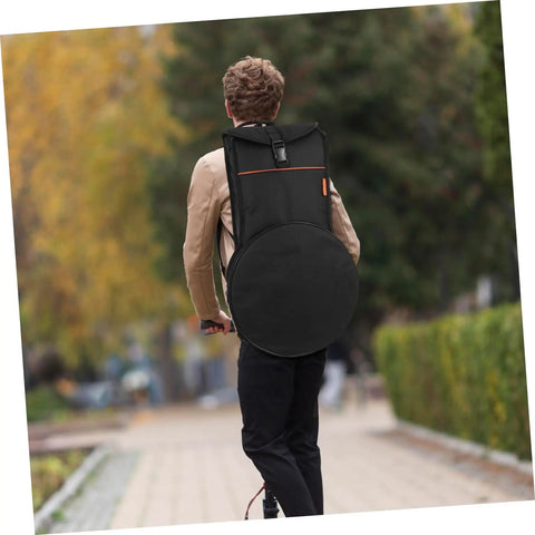 Rock Solid Oxford Fabric Drum Storage Bag Hella Durable Percussion Pouch Sweet Travel Case Bangin Beats Organizer And Silent Snare Pad Cover Black Gear worn on back during transit.