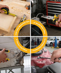 Close-up of tools from the All In One 228 Piece Mechanic Tool Set With Socket Wrench Auto Repair Kit in use for various projects.