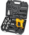 Heat Gun With LCD Display And Accessory Kit For DIY Projects, Adjustable Temperature In 50 Degree Increments, Built In Overload Protection, Includes Hard Case
