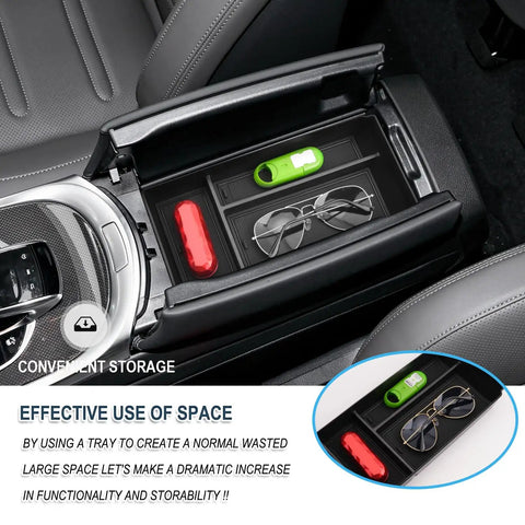 Center Console Organizer For Mercedes G Class G Wagon G550 G63 AMG G350 W463 W464 2018 Through 2026 with sunglasses and keys
