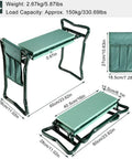 Garden Kneeler And Seat Foldable Bench With Soft Cushion Pad For Outdoor Gardening And Fishing Dual Function Kneeler