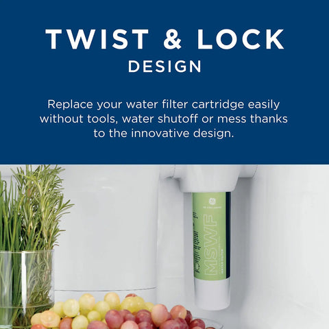 Refrigerator Water Filter For Side By Side Refrigerators Delivers Crisp Clean Water By Reducing Lead Sulfur And 50 Plus Impurities For Odor Free Refreshment Pack Of 1, twist and lock design.