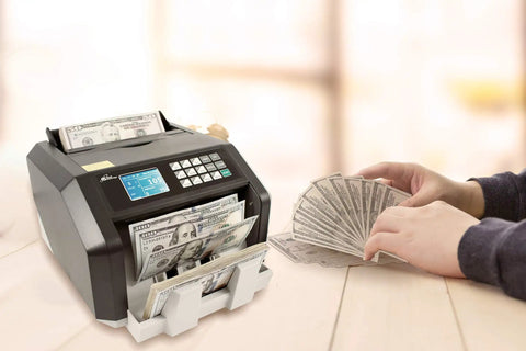 High Speed Money Counting Machine With UV MG And IR Counterfeit Detection Value Counting And 3 Phase Security Scan For Bills