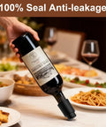 Two Pack Premium Vacuum Wine Stopper Set With Time Scale Airtight Wine Bottle Preserver on bottle