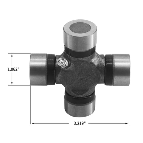 1310 Series Universal Joint 5-153X U-Joint Kit Two Piece Set Greasable With Outside Snap Ring OSR Bearing Cap Diameter 1.062 Inches Cap To Cap 3.219 Inches Fits Auto Driveshafts And Classic Cars