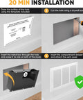 Installation guide for Hidden Wall Safe With Air Vent Cover And Easy Install Combination Lock Fits Between 16 Inch Studs In Home