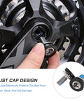 Installing 2 Pack 8mm Hex Crank Arm Fixing Bolts With Caps For Capless Bottom Bracket on a bike crankset.