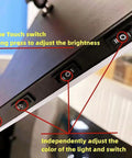 Close-up of LED panel controls on Paintless Dent Repair Kit For Cars And Motorcycles With LED Detection Light Panel And 3 Strip Board Lamp Auto Body Repair Tools, Night Vision Ready Dent Removal, Easy Fix For Dents, No Paint Needed.