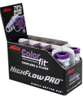 ColorFit HighFlowPRO V-Style Purple Quarter Inch NPT Male Pneumatic Couplers Set of 10 in retail packaging