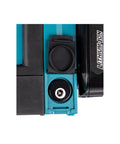 Close-up of Heavy Duty Cordless Laser Level With Self Leveling Cross Line And Bright Green Beam For Construction Projects That Works Like A Charm Up To 115 Feet Range Paired With 12V CXT Battery System Tool Only, showing battery connection.