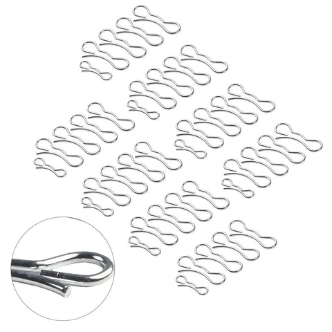 Tie Lock Cotter Pin Accessory Kit With Eight Sets Of Deck Clips For Replacement 532194208 And 532194209 OEM Numbers Front Link And Deck Linkage Each Set Includes Four 194209 And One 194208 Durable Metal Construction, silver cotter pins
