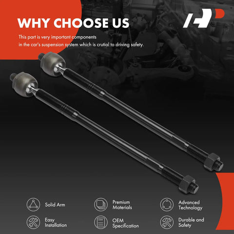Ford Transit Front Inner Tie Rod Ends 2 Pack Beefed Up Replacement Kit For 2015 To 2021 Transit 150 250 350 With Hydraulic Steering Precision Fit Quiet Steering Durable, steel tie rods