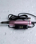 Ultra Mini Electric Micro Hole Internal Chamfering Machine Deburring Tool with Diamond Grinding Head, USB powered, pink design.