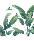 Lush Tropical Wall Stickers Set With Monstera Leaf And Palm Leaves Banana Leaf And Bird Mural For Bedroom Or Living Room Totally Easy Peel And Stick Decor To Create A Nordic Green Jungle Vibe In Your Space
