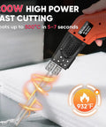 Romech Hot Knife Foam Cutter 200W Electric Air Cooled Kit cutting EPS foam sheet with heated blade for fast craft projects.