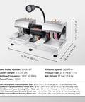 6 Inch Lapidary Cabbing Machine With 2 HP Motor, 1800 RPM Corded Rock Grinder Polisher, lamp and pump visible