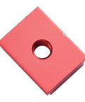 Red aluminum piece from Beefy Aluminum T Track Slider And T Slot Nut Set For Woodworking Tables And Saws Fits M6 And M8 Slots