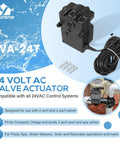 Yoursme CVA-24T valve actuator, front view: 24V AC, 25 ft cable, for 2-port and 3-port valves