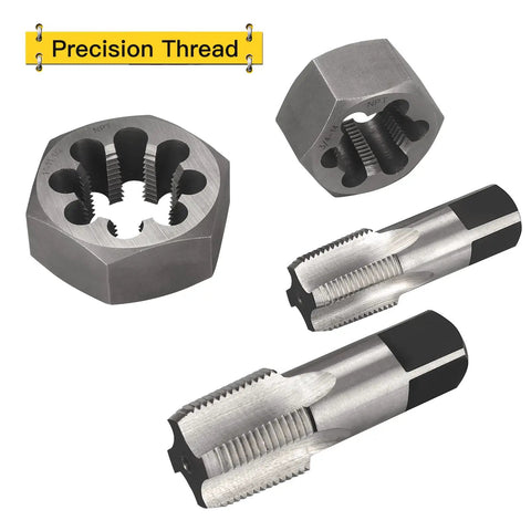 Do It All NPT Pipe Tap And Die Set With Seven Taps And Seven Dies for quick repairs, high speed steel and GCr15 carbon steel