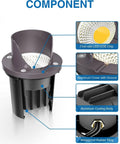 Diagram of 12W Ultra Bright Low Voltage Landscape Lights Shielded In Ground Well Lights 12V To 24V Warm White components