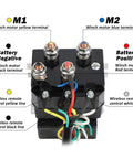 Heavy Duty 12V 250A Winch Solenoid Relay Contactor For 2000-5500lb Winches, ATV UTV Winch Control Kit With Wireless Remote And Universal Accessories Included wiring terminals