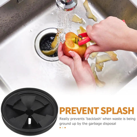 Two Pack Garbage Disposal Splash Guard With Upgraded EPDM Drain Inserts For Evolution Series Three Eighths Inch Not For Badger Quiet Collar Removable Sink Baffle And Strainer Insert