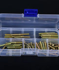 110 Pcs M4 Dowel Screws Hanger Bolts Dowel Pins Furniture Connectors Zinc Plated Iron Double Ended Screws in box