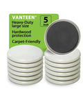 Heavy Duty 5 Inch Furniture Sliders For Carpet And Hardwood Floors 12 Pack Round Moving Pads shown stacked