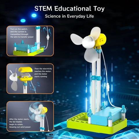 STEM Educational Toy, solar-powered robot windmill model from Solar Powered Robot Kit For Kids Aged 4 To 12, 434 Piece STEM Building Set