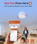 Matter Enabled Smart Smoke Detector Leveraging Local Thread Connectivity Works Smoothly With Apple Home And Alexa delivers alerts on a smartphone.