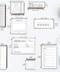 Super Rad 18 Piece Journal Stamps With Ink Pad Liven Up Your Bullet Planner Featuring Killer Calendars Daily Trackers And Grid Templates with various designs