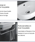 Corner Wall-Mounted Sink - Ele Vessel Sink for Modern Bathrooms Space-Saving Design High-Quali Ceic Easy Installat Perfect for Smals with stainless steel drainage.